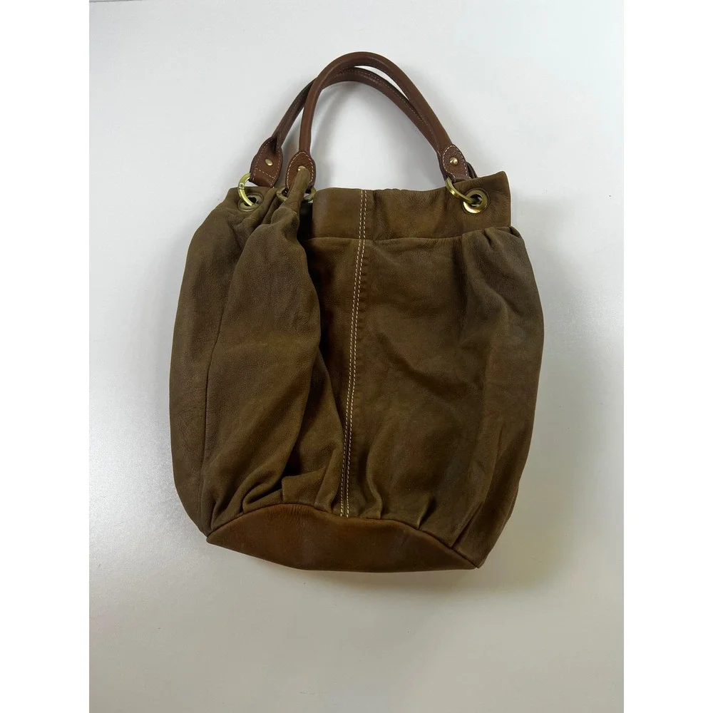 Coldwater Creek Brown‎ Leather Bucket Bag Shoulder Bag Everyday Purse